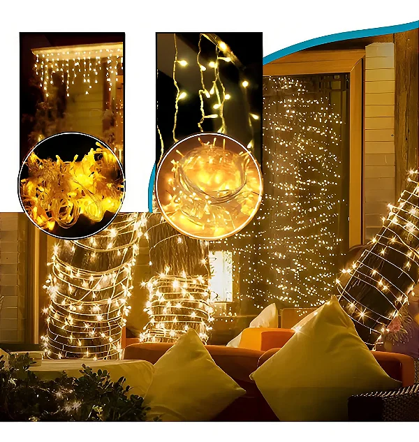 Pisca Pisca Natalino 100 LEDs – 8 Metros – Amarelo – 127V