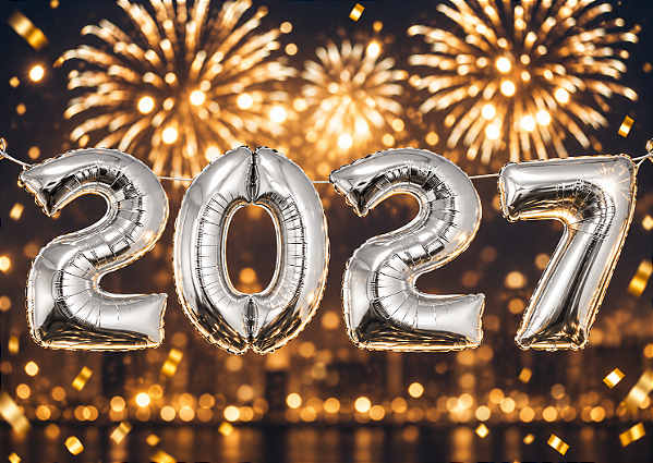 Kit Balões Metalizados Números 2027 – 40 cm – Prata