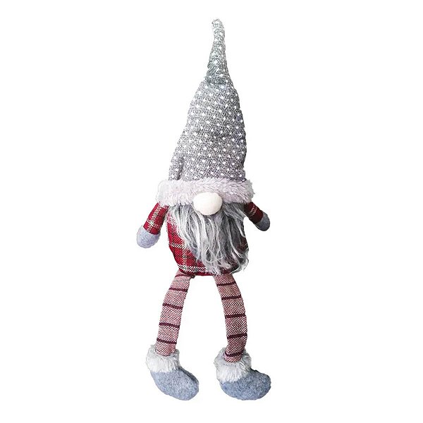 Boneco de Natal Gnomo Sentado – 40 cm – Decorativo