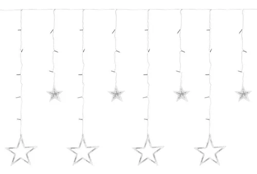 Cordão de Estrelas com 380 LEDs – Fio Incolor – 2m – Bivolt