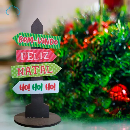 Enfeite Natalino Plaquinhas em EVA com Glitter