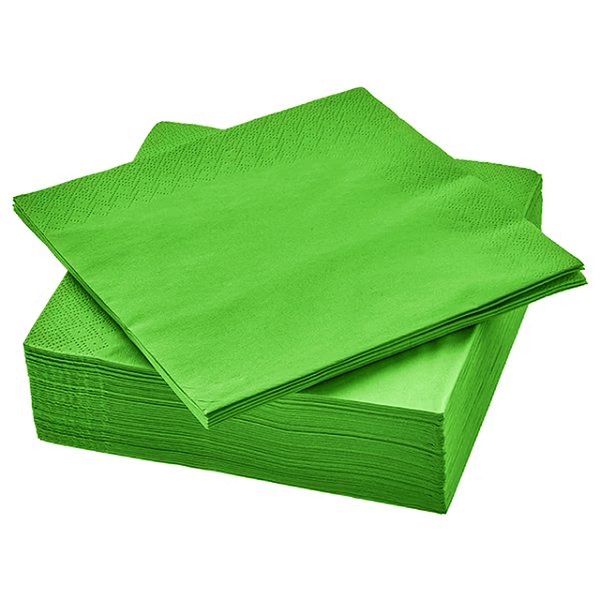 Guardanapos de Papel Folha Dupla Verde Claro – 33x33cm (20 Unidades)