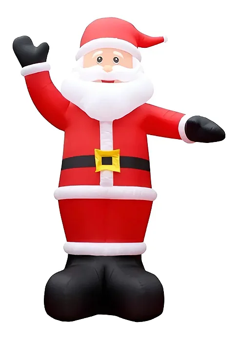 Papai Noel Inflável 1,80m Para Decoração De Casa E Comércio - 180cm Bivolt