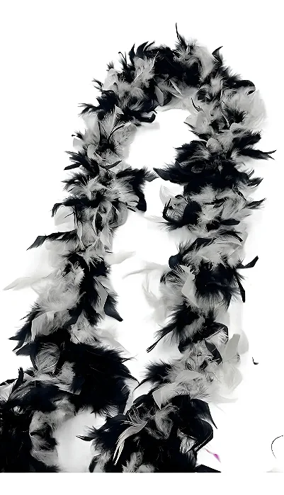 Boa Chandelle Pluma 40g – Branco/Preto