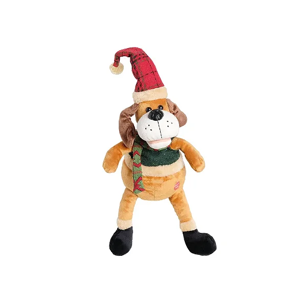 Cachorro Pernas Compridas com Movimento – Bege 35 cm