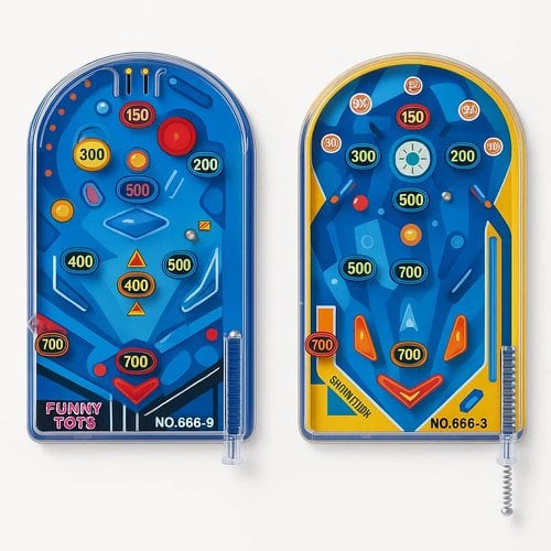 Pinball Jogo Infantil de Plástico – 12,5 x 7,5 cm – 1 Unidade
