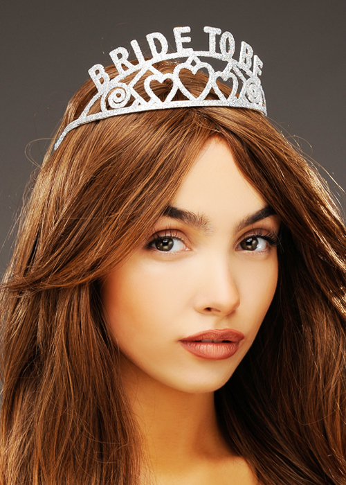 Tiara Coroa Strass Bride To Be – Prata