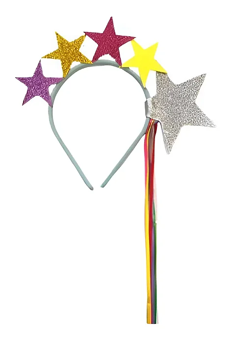 Tiara Carnaval 5 Estrelas – Colorida