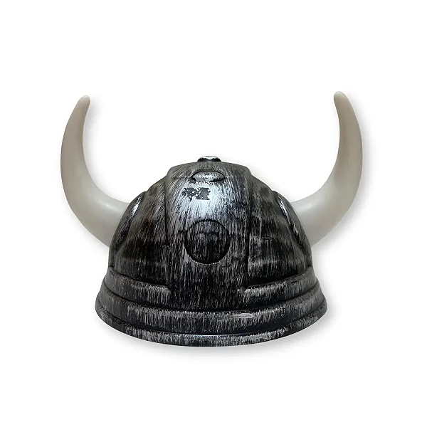 Capacete Viking Prata com Chifres – Adulto – Fantasia e Decoração