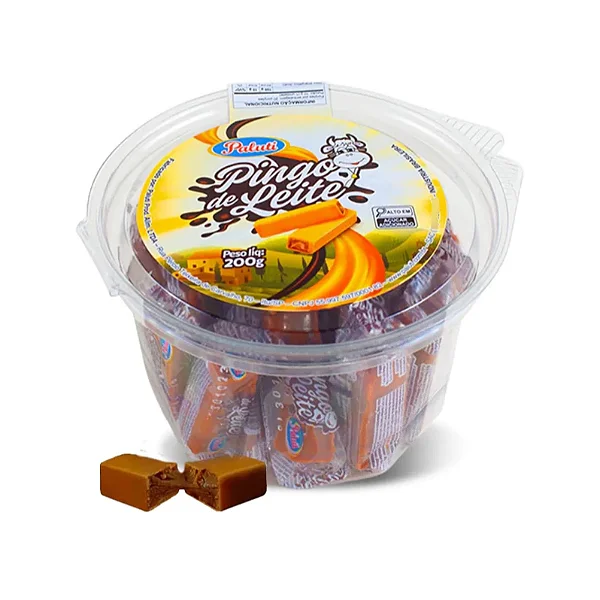 Pingo de Leite Fondant 200g - 20 Unidades – Paluti