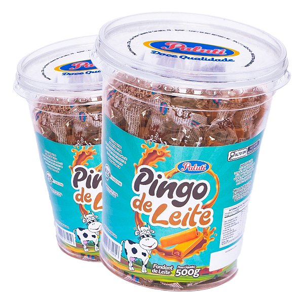 Doce Pingo de Leite Paluti 500g – Pote com 50 Unidades