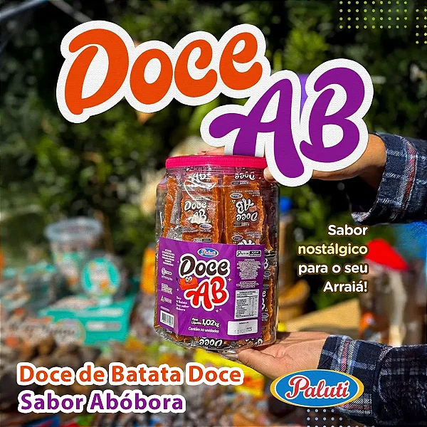 Doce Ab Paluti (Doce de Batata Doce Sabor Abóbora) – Pote 1,02kg (20 Unidades)