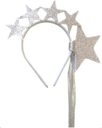 Tiara Carnaval Personalizada 5 Estrelas – Prata