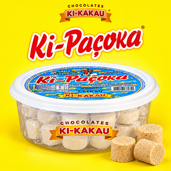 Ki-Paçoka com Cobertura de Chocolate Branco 1,010kg – Pacote com 50 Unidades Kikakau