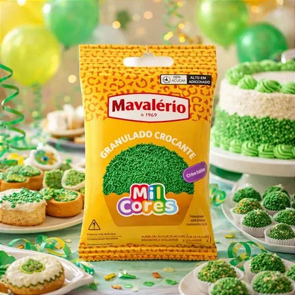 Granulado Crocante Verde Mil Cores 500g – Mavalério