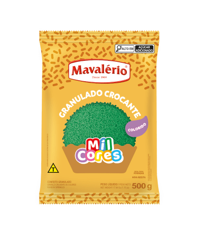 Granulado Crocante Verde Mil Cores 500g – Mavalério