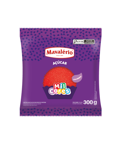 Açúcar Colorido Vermelho Mil Cores 300g – Mavalério