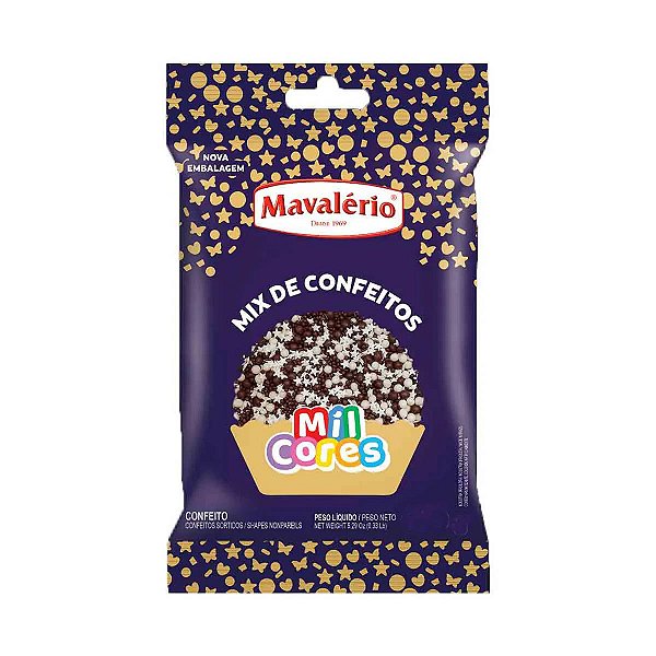 Mix de Confeitos Marrom Mil Cores 120g – Mavalério