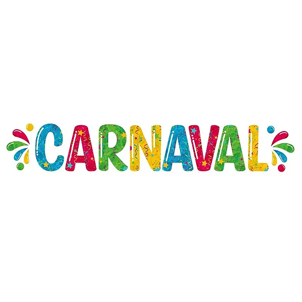 Painel de Festa Carnaval – Letreiro Colorido em EVA (23x14cm cada letra)