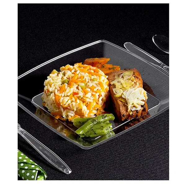 Kit Churrasco Descartável Reforçado Cristal – 30 Peças (Transparente)