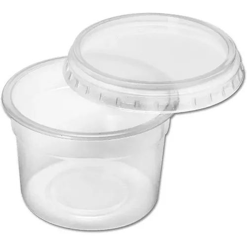 Pote Redondo Transparente com Tampa 750ml – 24 Unidades – Prafesta