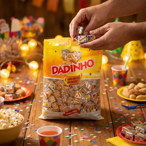 Bala Dadinho Tradicional de Amendoim – Aprox. 60 Unidades – Pacote 420g