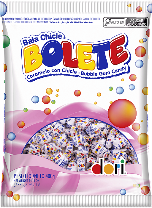 Bala Bolete Tutti Frutti – 400g 🍬