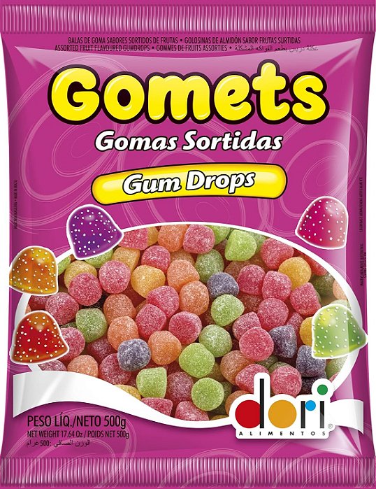 Bala de Goma Gomets Festa Sortidas – 500g – Dori 🍬