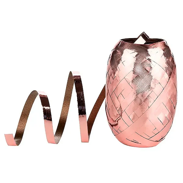 Fitilho Metalizado Rose 5mm x 20m | Ideal para Embalagens, Balões e Decoração