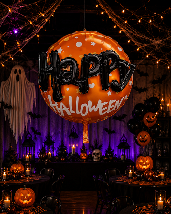 Balão Metalizado Happy Halloween 58cm