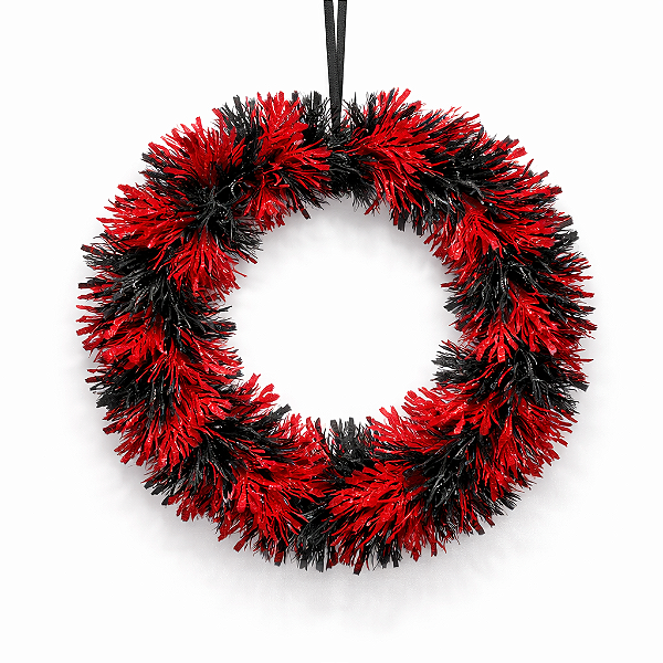 Guirlanda Halloween Preta e Vermelha 28cm