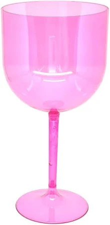 Taça Gin Acrílico Cristal Rosa 650ml