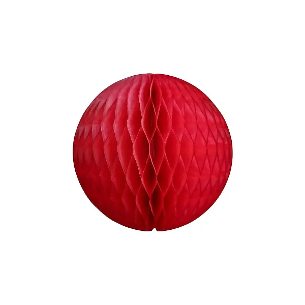 Balão Colmeia Origami Vermelho - 30 cm