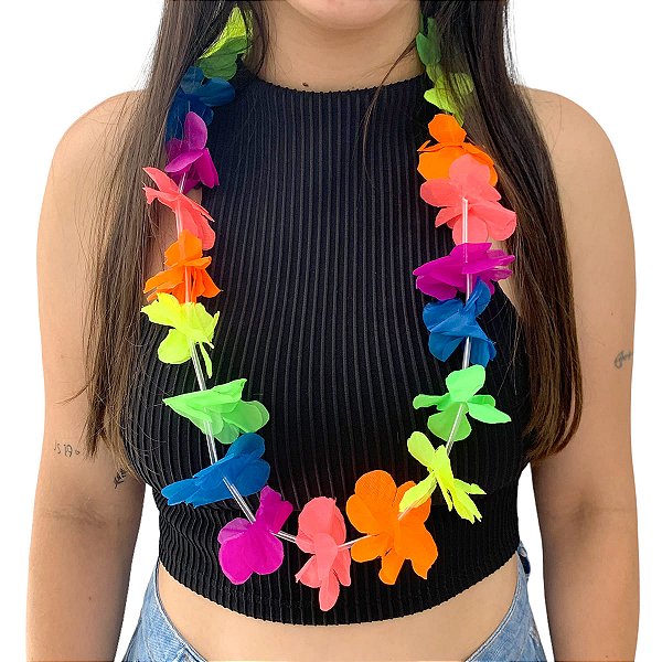Colar Havaiano Colorido – Fantasia e Carnaval