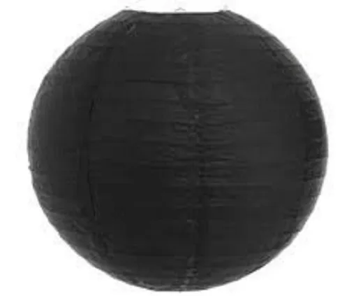 Lanterna Japonesa Preto 40 Cm - 1 Unidade
