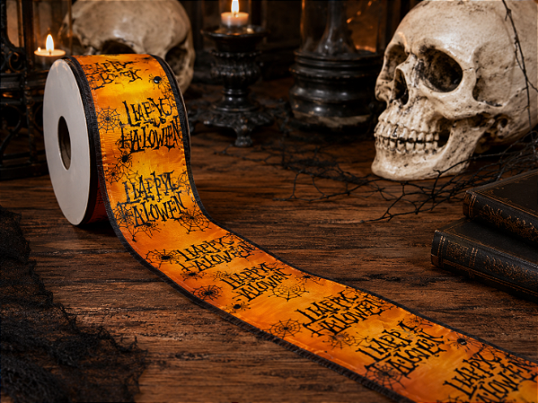 Fita Decorativa Halloween Desenho Animado – 10 Jardas x 6cm