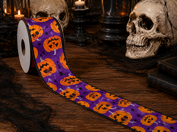 Fita Decorativa Halloween Desenho Animado – 10 Jardas x 6cm
