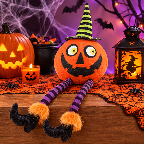 Abóbora Decorativa Pernas Compridas Halloween – 47 cm