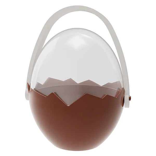 Ovo Acrílico Transparente Marrom/Cristal – 17 cm | 1 Unidade