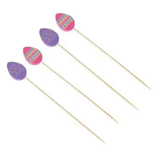 Palitos de Bambu para Petiscos Ovos de Páscoa 12cm – 20 Unidades