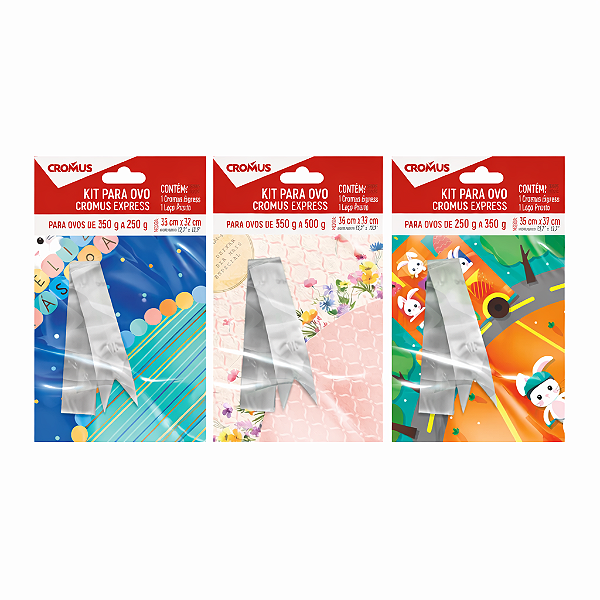 Kit Embrulho Ovo de Páscoa Express Colorido 32x32cm - Sortidos - 1 unidade