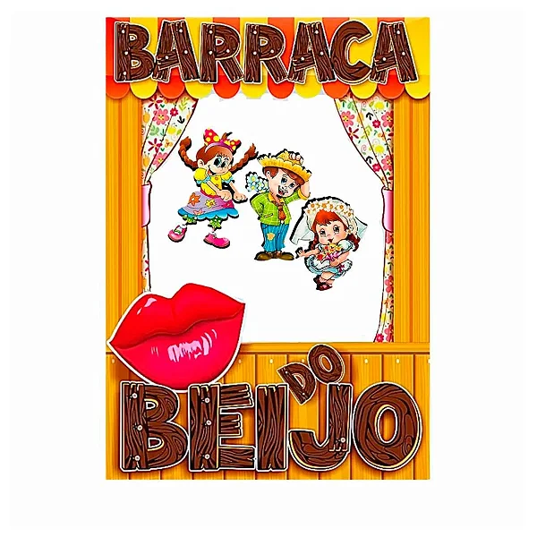 Painel para Foto Barraca do Beijo Festa Junina – 50cm x 70cm