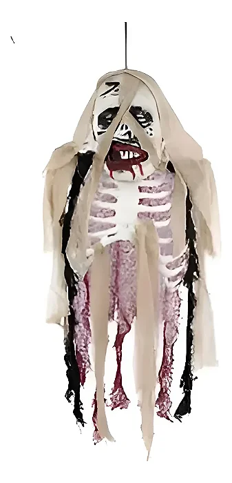 Enfeite Halloween com Som, Luz e Movimento Esqueleto Bill – 90cm