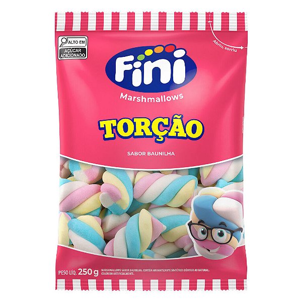 Marshmallow Fini Torção 250 Gramas