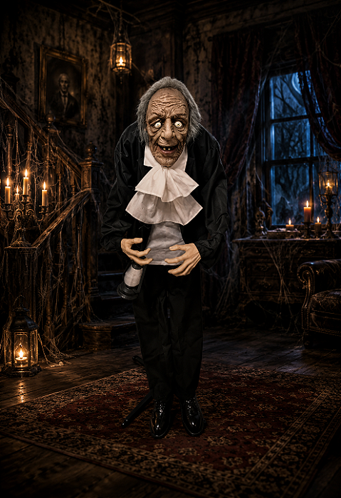 Mordomo Animado Halloween – 1,57m – Som/Luz e Movimento