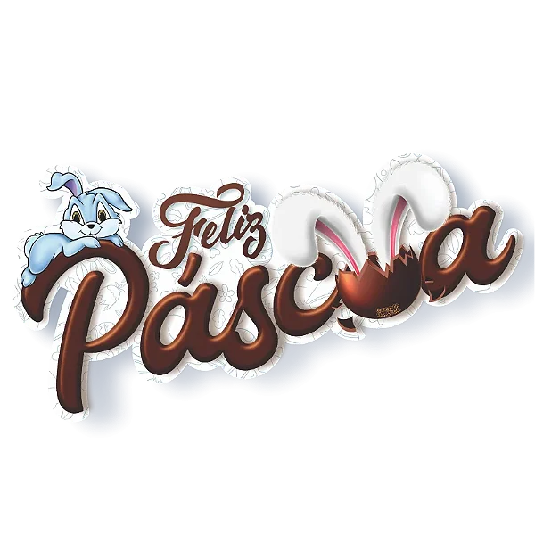 Painel Feliz Páscoa Decorativo – 72x36cm