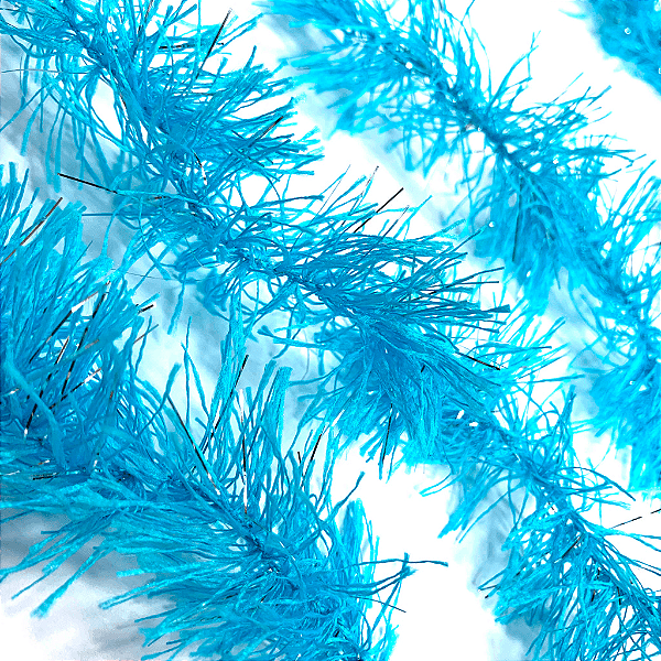 Marabú Fino de Tecido Decorativo 1,60m – Azul Claro - 12 Unidades