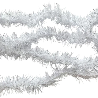 Marabú Fino de Tecido Decorativo 1,60m – Branco - 12 Unidades