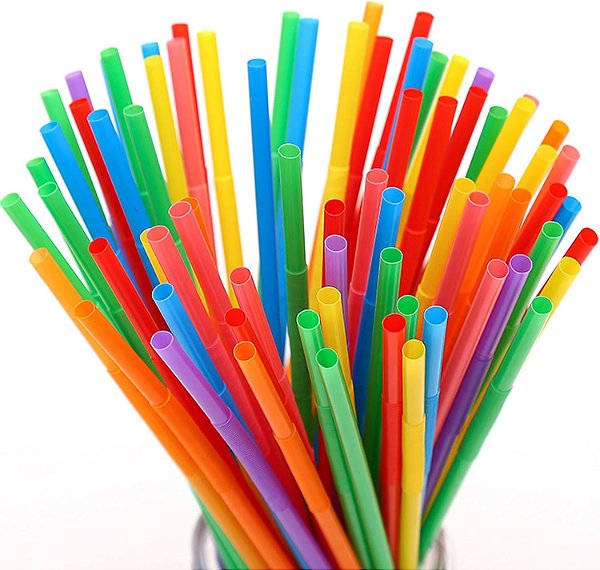 Canudos Descartáveis Coloridos Flexíveis 21cm – 100 Unidades