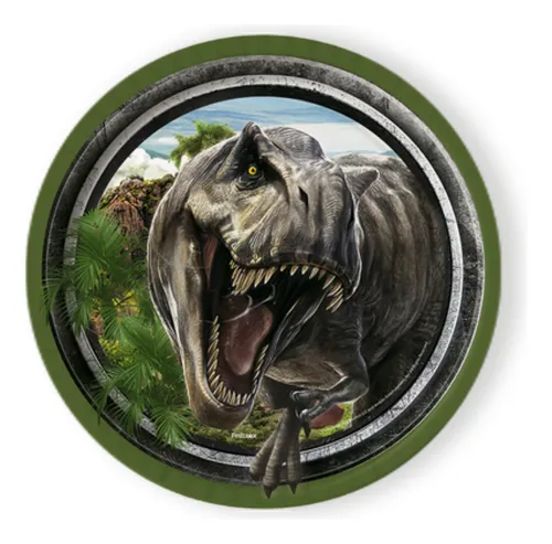 Prato de Festa Jurassic Word - 8 unidades